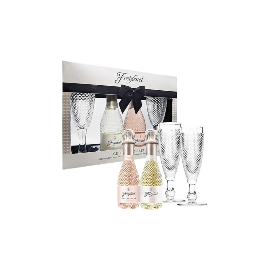 Freixenet wines for couple and Flute Glasses