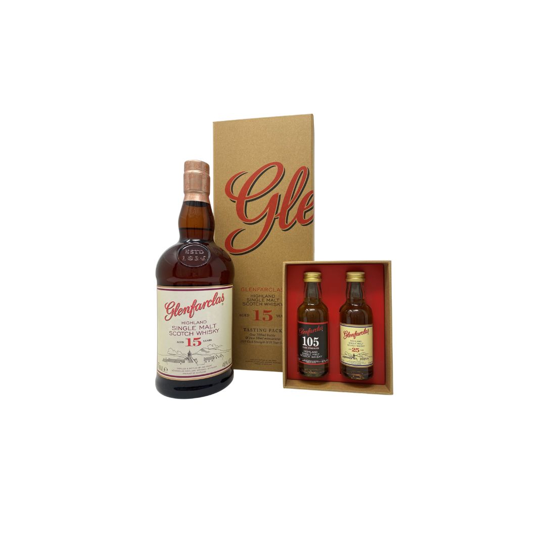 Glenfarclas 15 Year and miniature gift set