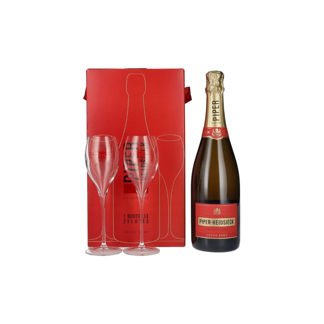 Piper Heidsieck Brut and Glasses